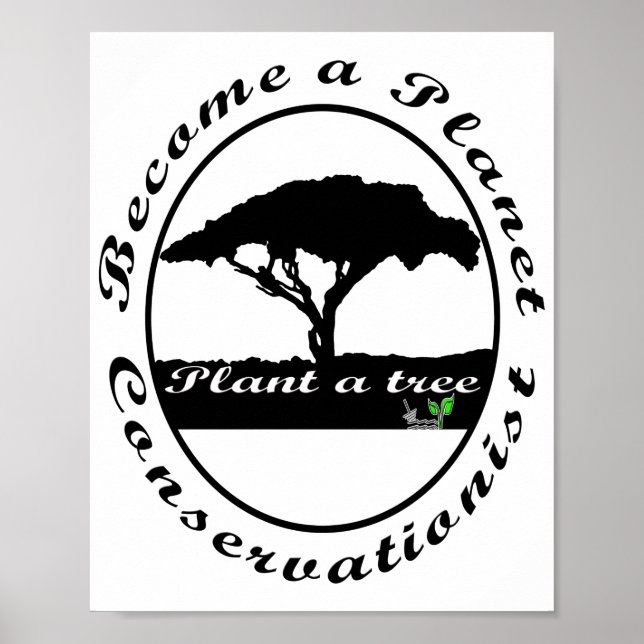 Poster Torne-se um conservacionista do planeta (Frente)