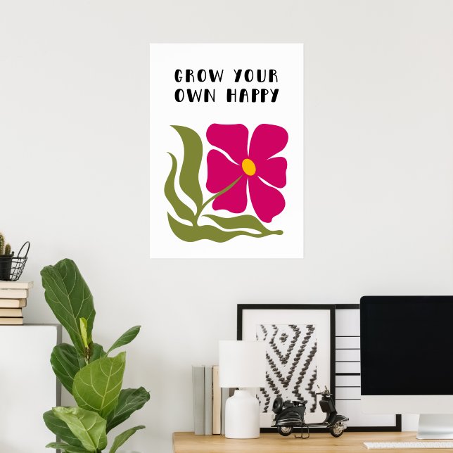 Poster Torne sua própria felicidade (Escritório em casa)