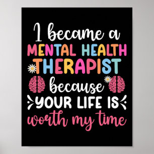 Poster Tornei-me um Terapeuta de Saúde Mental Saúde Menta