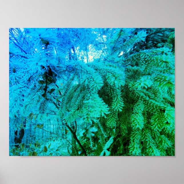 Poster Torneiras de árvores de feltro congelado e magro n (Frente)