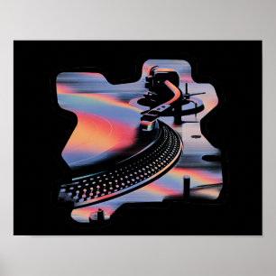 Poster Torno de Estilo Glitch Moderno – Design Colorido