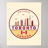 Toronto Canada City Skyline Emblem