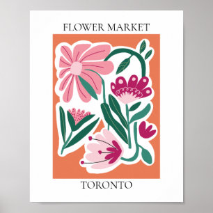 Poster Toronto editável para mercado de flores