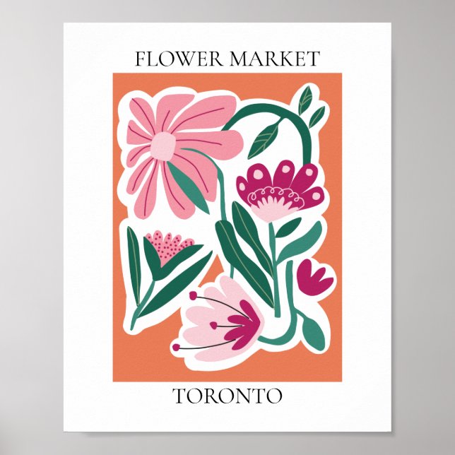 Poster Toronto editável para mercado de flores (Frente)
