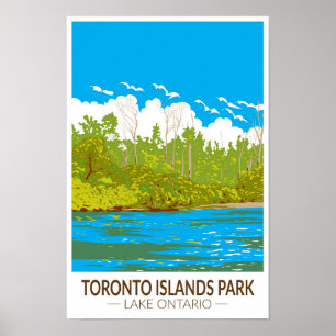 Poster Toronto Islands Park Viagem Art Vintage