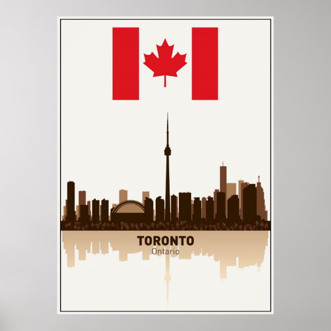 POSTER TORONTO ONTARIO CANADA SKYLINE (Frente)