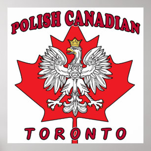 Pôster Toronto Polonês Folha Canadense