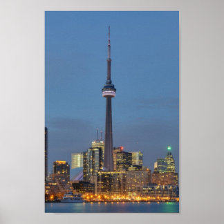 Poster Toronto Skyline à noite