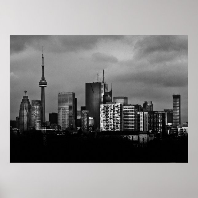 Poster Toronto Skyline From The Pape Ave Bridge No 3 (Frente)