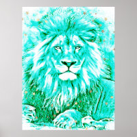 *~* Torquoise Art Celestial LION AP23