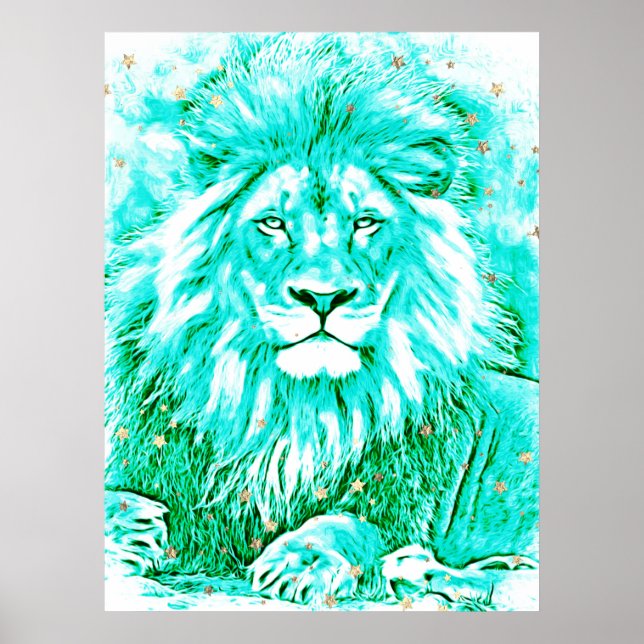 Poster *~* Torquoise Art Celestial LION AP23 (Frente)