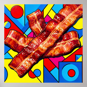 Poster Torradas de Bacon Croustillante Pop Art