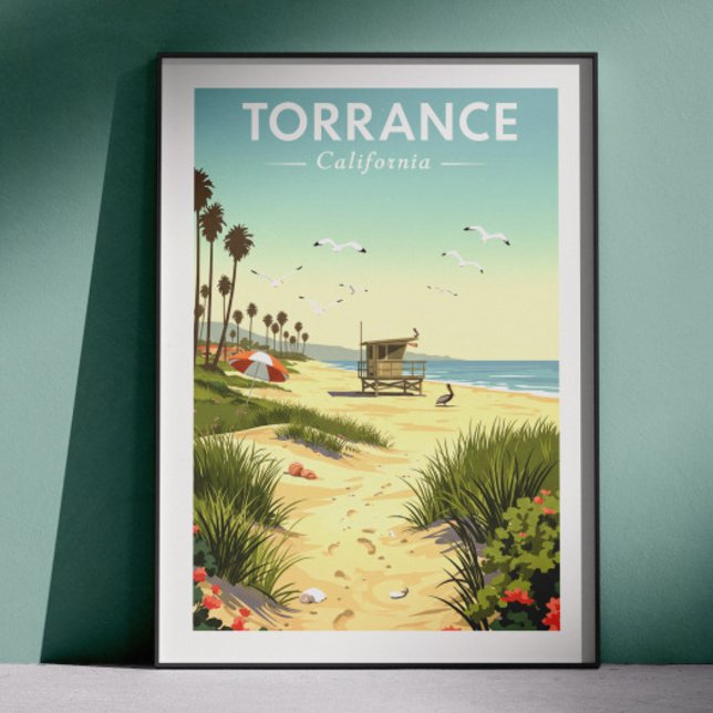 Poster Torrance Califórnia Vintage (Criador carregado)