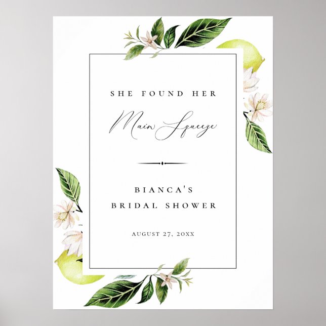 Poster Torrão de Noiva Espremer Limões Botânicos (Frente)