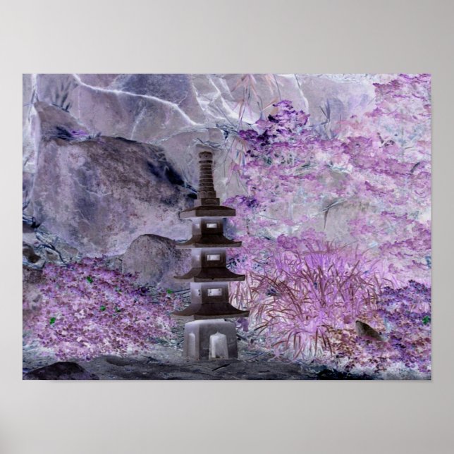 Poster Torre asiática negativa (Frente)