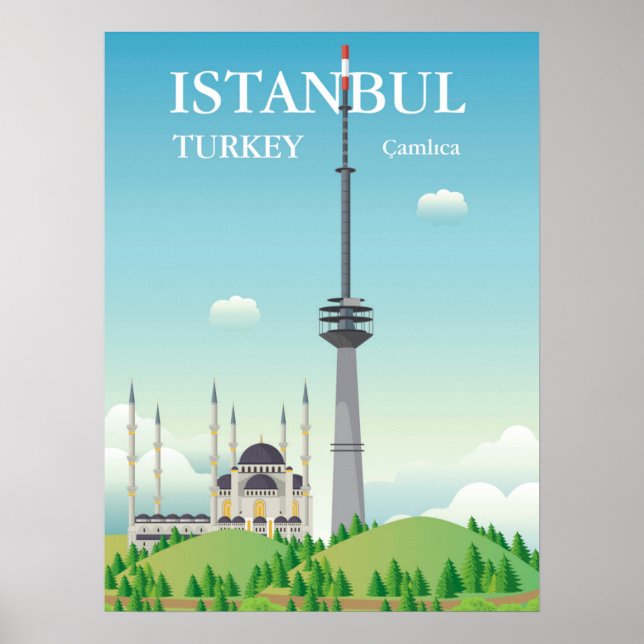 Poster Torre Camlica | Istambul, Turquia (Frente)