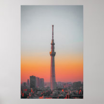 Torre Carmesim: Tokyo Skytree ao Crepúsculo