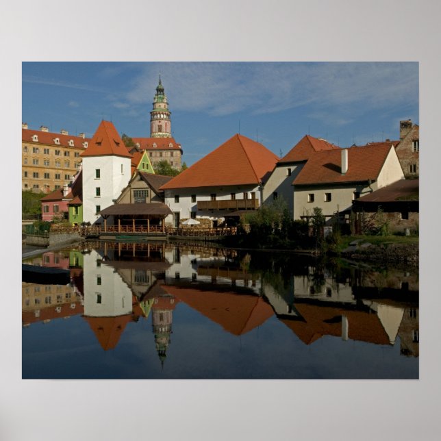 Pôster Torre Chateau, rio Vltava, Cesky Krumlov, (Frente)