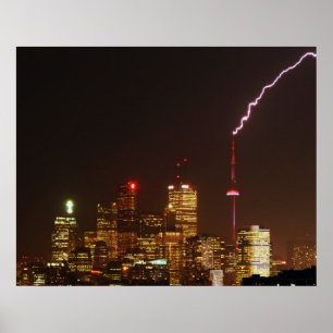 Poster Torre CN em Toronto Lightning Strike