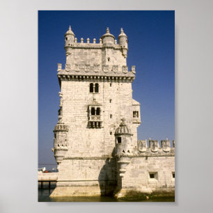 Poster Torre da Fortaleza de Belém, Lisboa Portugal
