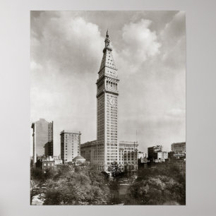 Pôster Torre da Met Life Nova York, 1910. Foto Antiga