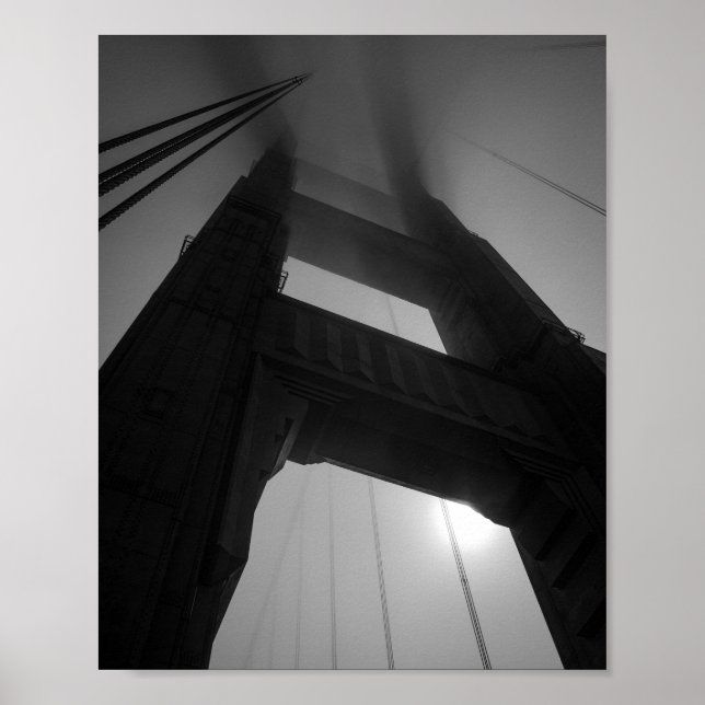 Poster Torre da ponte de ouro em Nevoeiro - São Francisco (Frente)
