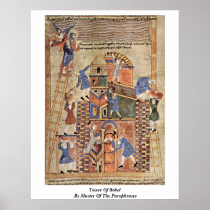 Poster Torre de Babel pelo mestre das parafrases