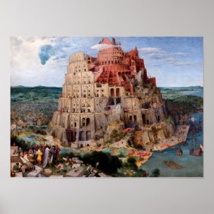 Poster Torre de Babel, Pieter Bruegel, o Velho, 1563