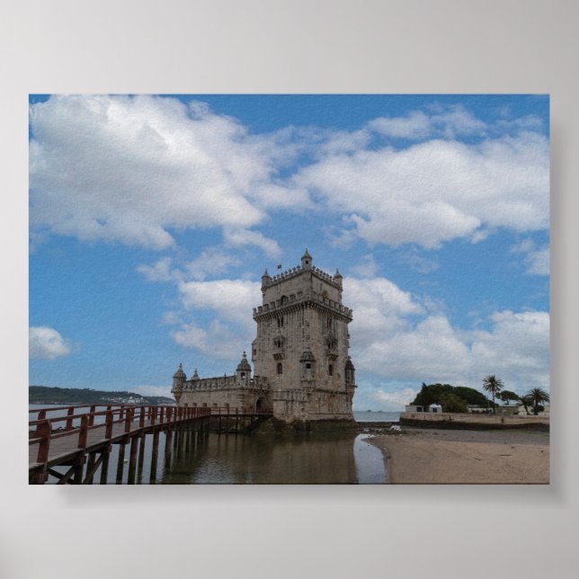 Poster Torre de Belém em Lisboa (Frente)