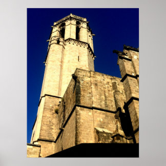 Poster Torre de Belltower da Catedral de Barcelona