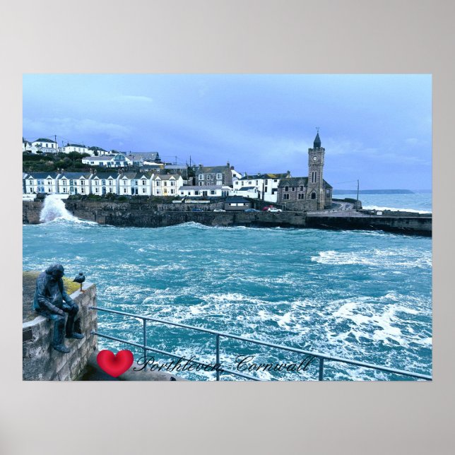 Poster Torre De Clocos Porthleven + Esperando Por Escultu (Frente)