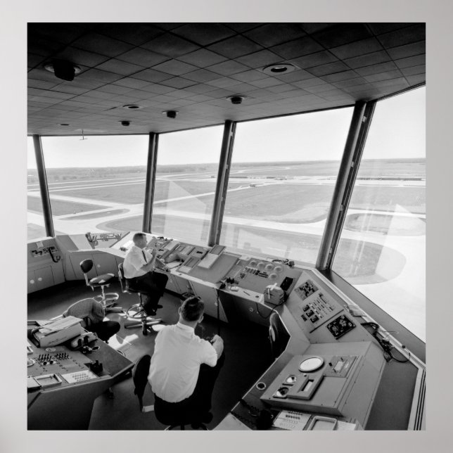 Poster TORRE DE CONTROLE DE AEROPORTO c. 1960 (Frente)