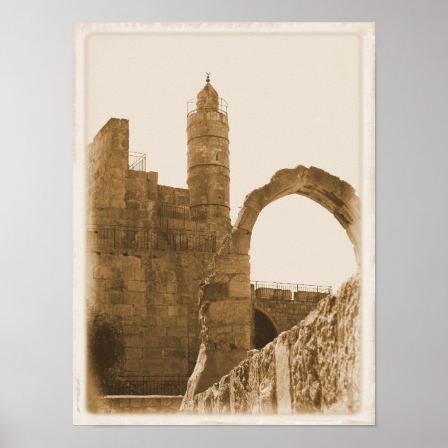 Poster Torre de Davi - Jerusalém (Frente)