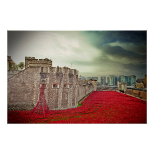 Pôster Torre de London Red Poppies Poppy