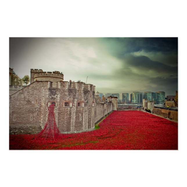 Pôster Torre de London Red Poppies Poppy (Frente)