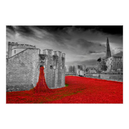 Pôster Torre de London Red Poppies Poppy
