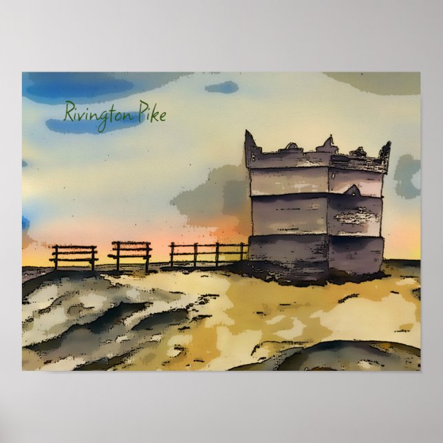 Poster Torre de Pesquisa de Pike Rivington (Frente)