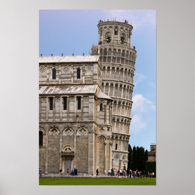 Poster Torre de Pisa e Catedral - Pisa, Itália (Frente)