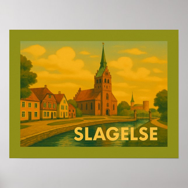 Poster Torre de Slagelse Dinamarca (Frente)