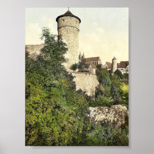 Poster Torre de Straft, Rothenburg (isto é der Tauber) d