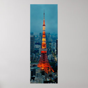 Pôster Torre de Tokyo no por do sol