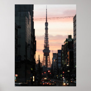 Poster Torre de Tóquio Sunrise 東 京 タ ワ の 出