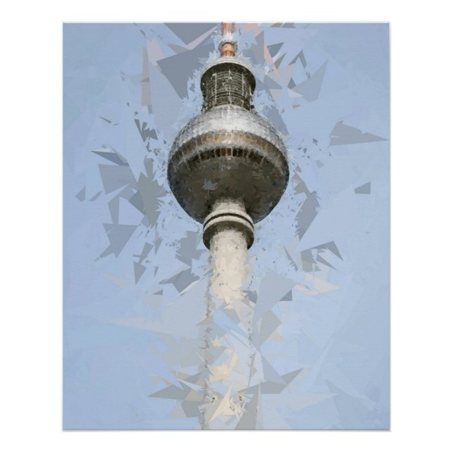Pôster Torre de TV Fernsehturm Berlim, Alemanha (Frente)