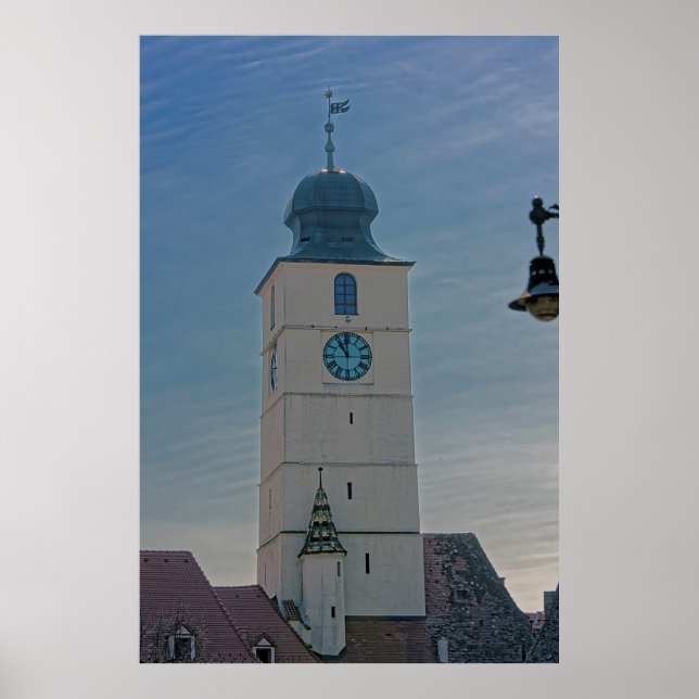 Pôster Torre do Antigo Conselho Sibiu Romênia (Frente)