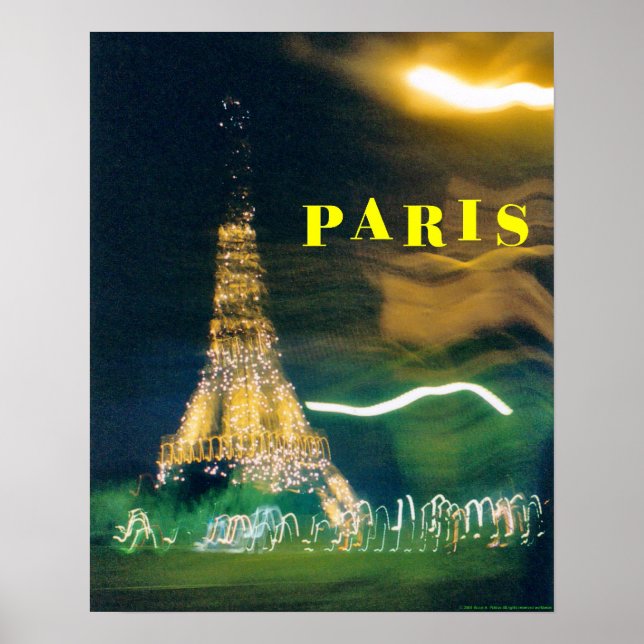Poster Torre Eiffel à Noite (Frente)