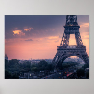 Poster Torre Eiffel ao Crepúsculo