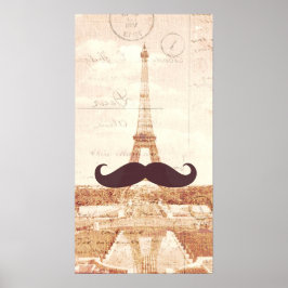 Poster Torre Eiffel de bigode