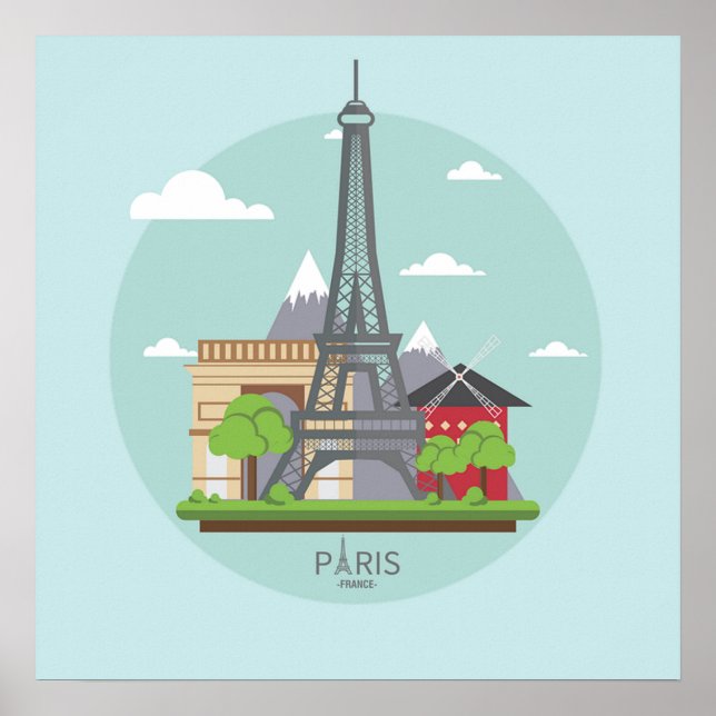 Poster Torre Eiffel de Paris (Frente)