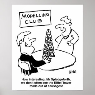 Poster Torre Eiffel do Clube de Modelagem Feita de Enchid