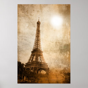 Poster Torre Eiffel do vintage